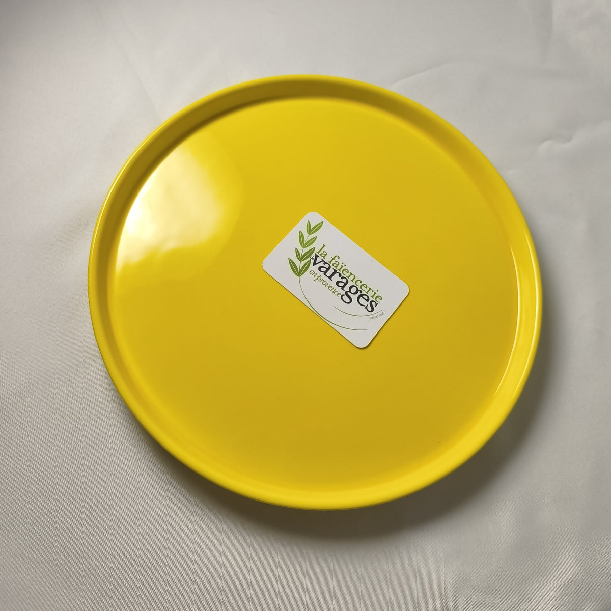 [1350] Plat à rebord (Jaune citron)