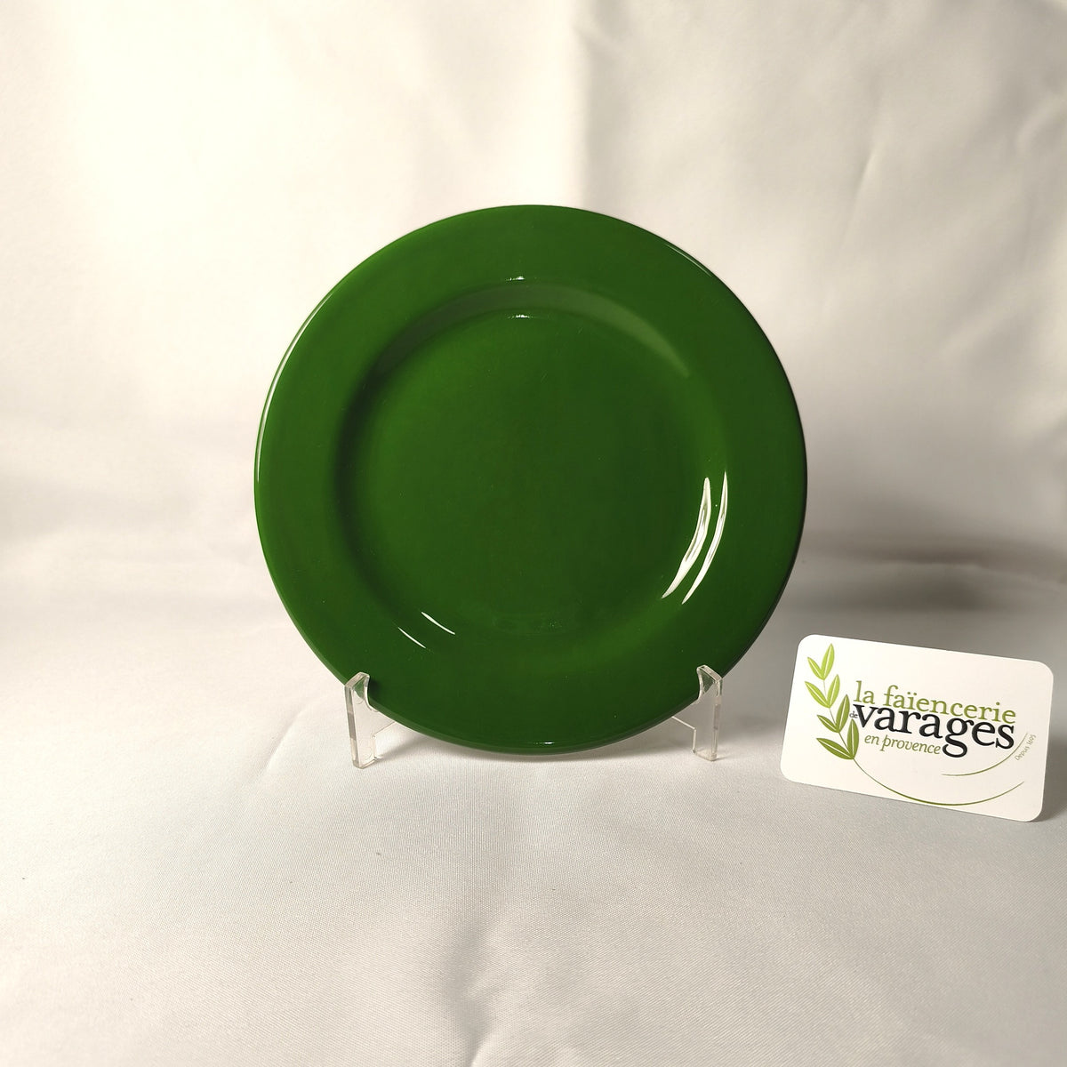 [359] Assiette à dessert - Aile Nouveau Modèle (Vert Olive)