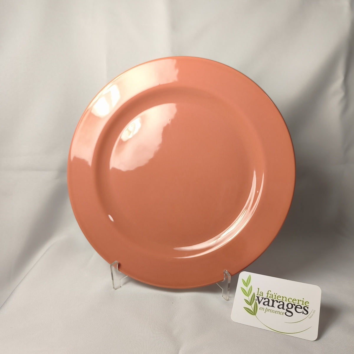 [999] Assiette plate -  Aile Nouveau modèle (Terracotta)