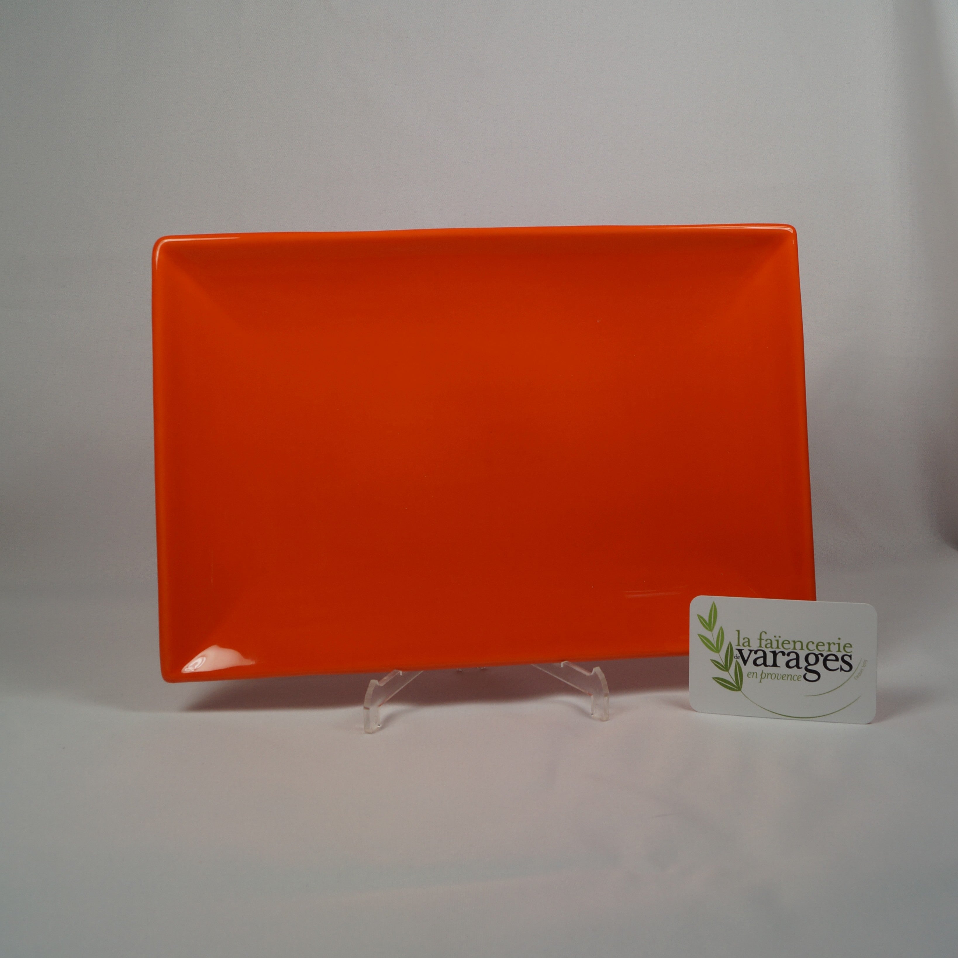 Assiette plate rectangulaire